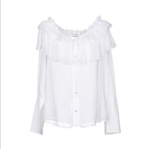 Opening Ceremony Crinkle Chiffon Silk Blouse